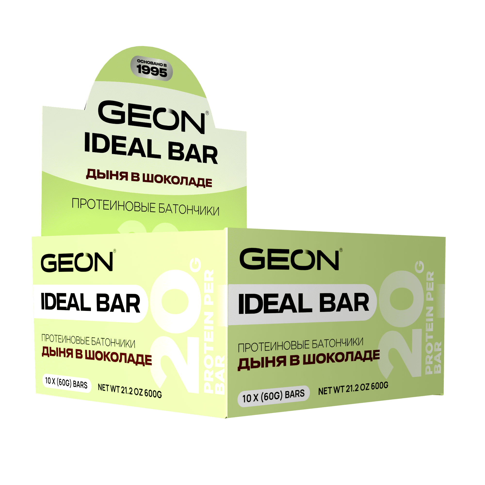 Протеиновые батончики GEON IDEALBAR  Дыня в шоколаде, 33% белка (60г х 10шт.)