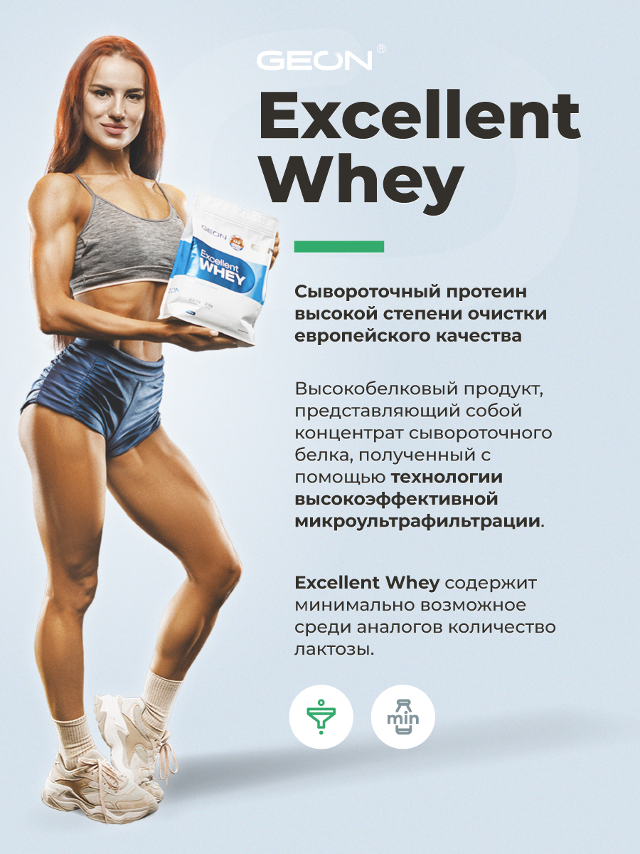 Протеин GEON EXCELLENT WHEY Кокос, 77% белка (920г)