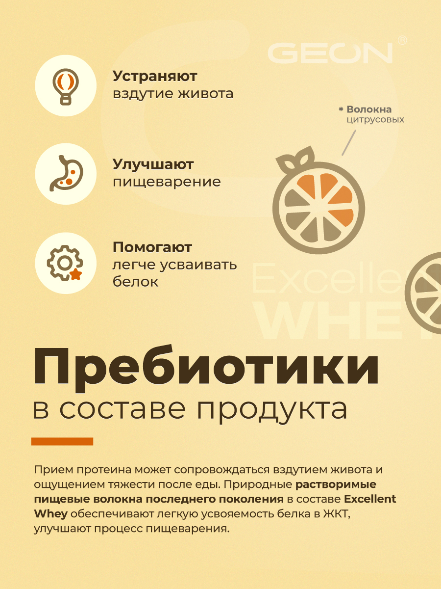 Протеин GEON EXCELLENT WHEY Карамель Чизкейк, 77% белка (920г)